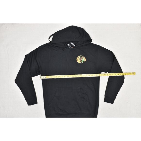 NEW Fanatics NHL Chicago Blackhawks Hoodie Black Regular Size L Cotton Blend - Picture 4 of 8